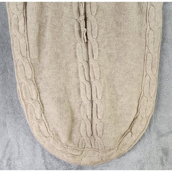 Vamp by Koret Sweater Womens Medium Brown Wool Knit Hooded Vintage Poncho - Picture 7 of 11